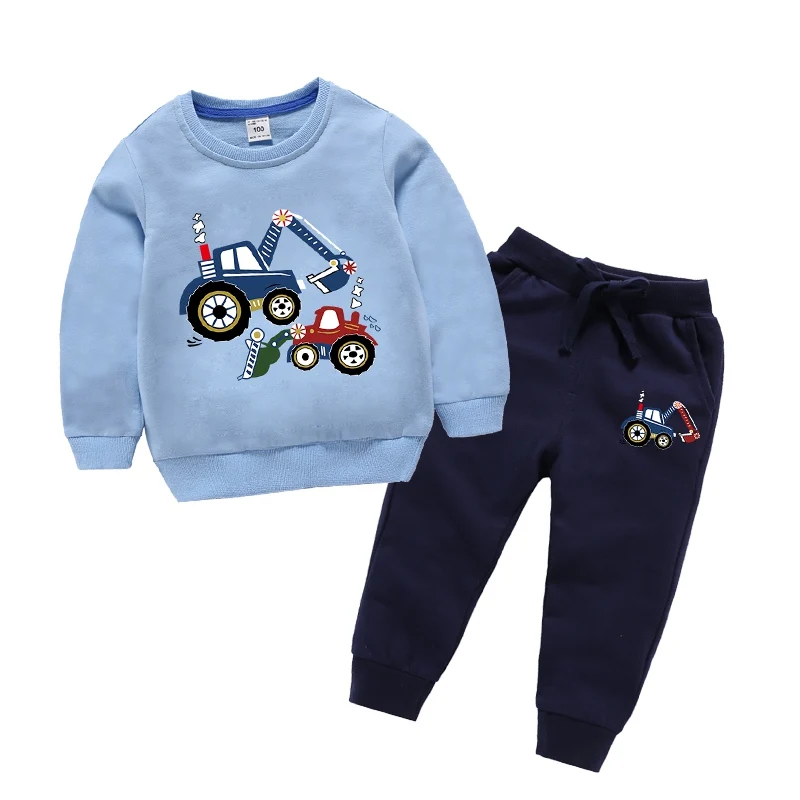 Спортивный комплект для мальчиков и девочек, Длинные пуловеры, спортивные штаны, штаны на весну-осень, детские толстовки с капюшоном для мальчиков 2, 3, 4, 5, 6, 7, 8 лет - Цвет: C12