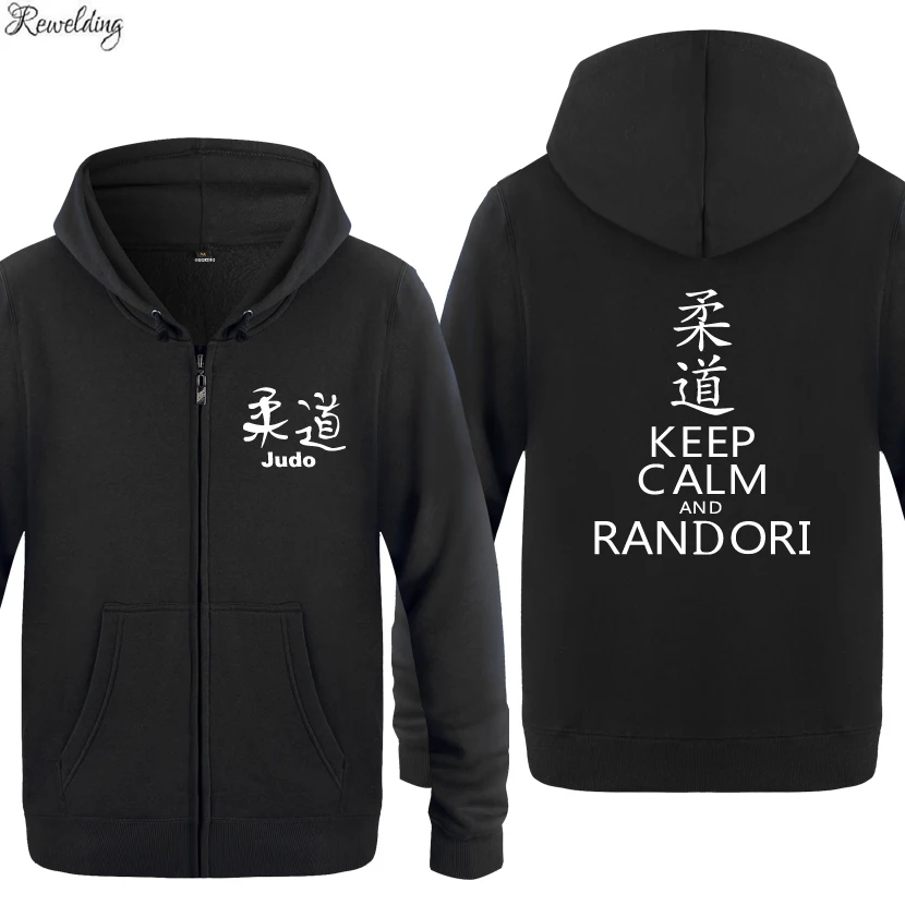 

Keep Calm And Randori - Judo Hoodies Men Fashon Men's Long Sleeve Fleece Zipper Jackets Cardigans Hooded Sweatshirts Coat