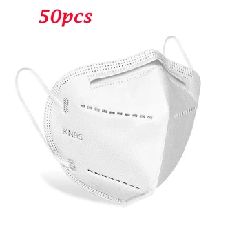 

50 Pcs Masks 5 Layers Filter Dust Mouth PM2.5 Face Mask dust Personal Protective Health Care Mask Fast Shipping