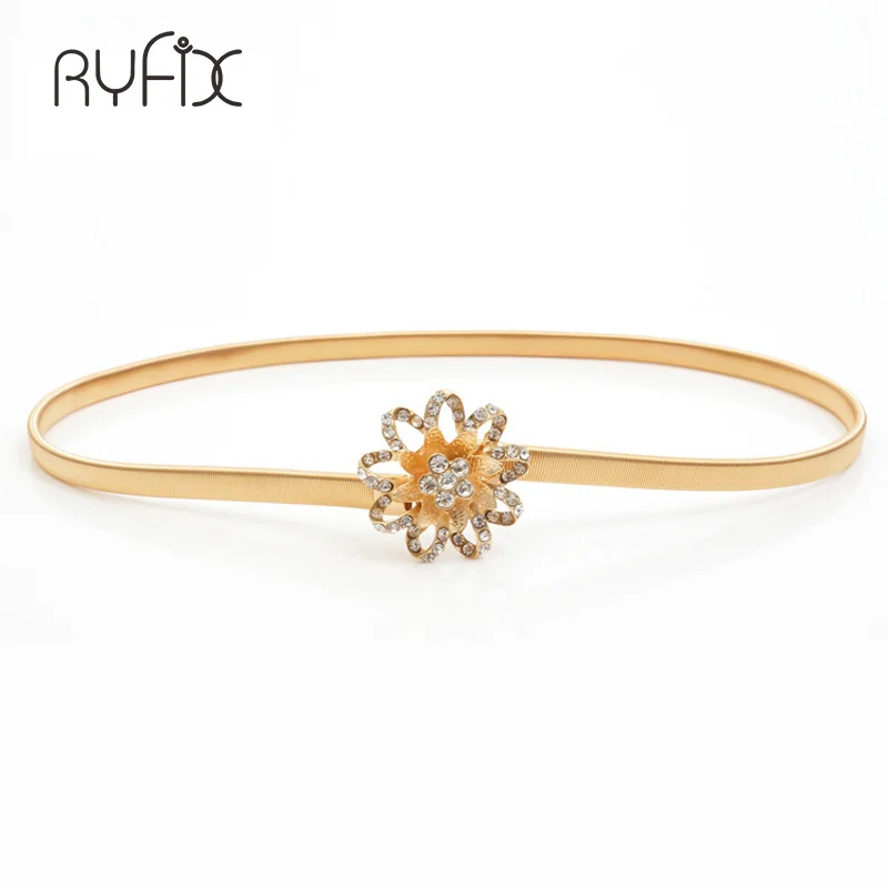 

Summer Beach Flora Flower Fashion Waist Chain Belt Crystal Sexy Chain Belt Women Jewelry Luxury Gift For dress BL358
