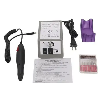 

Professional 20000RPM Nails Care Electric Polisher Nail Art Drill US Standard Gray ship from US drop shipping