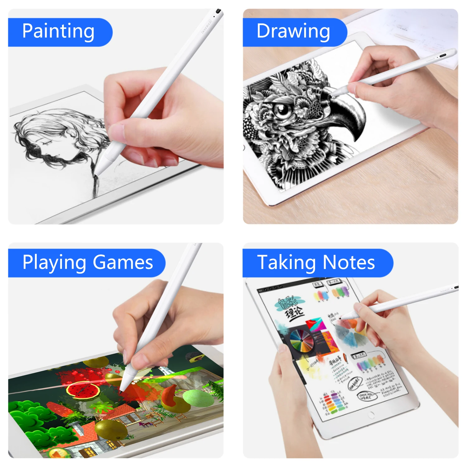 

For iPad Pro 11 12.9 / 2018 9.7 / Air 2 / Mini 5 for Apple Pencil 2 Screen Pen No Delay Drawing For iPad Pencil Touch Pen Stylus