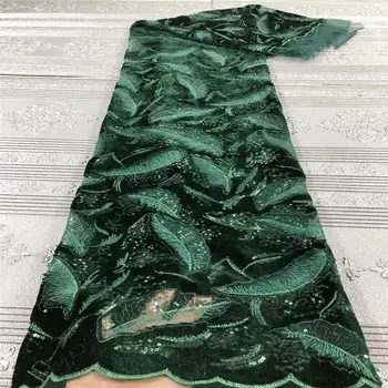 

Nigerian Lace Fabrics High Quality Embroidery African Brocade Jacquard Lace Fabric French Tulle Lace For Party Dress J335