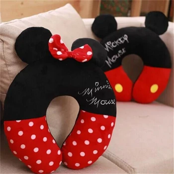 

Disney Mickey Minnie Mouse Kawaii Cartoon U-shaped neck pillow Office lunch break portable pillow men and women birthday gifts