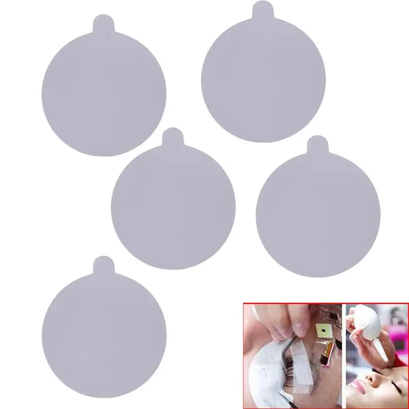 60pcs5cmDisposableEyelashGlueHolderStickerEyeMakeupPalletEyelashExtensionPadsUnderStandEyelashJadeStone