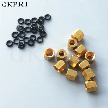 

20X Inkjet printer Ink damper connectors /Screw nut with O ring rubber for Ink tube damper 4*3mm 4x3mm 3x2mm