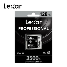 Оригинальные оригинальные карты памяти Lexar 3500X, sd-карта, 64 ГБ, Cfast 2,0, cf-карта, 128 ГБ, высокая скорость до 525 м/с, профессиональная камера