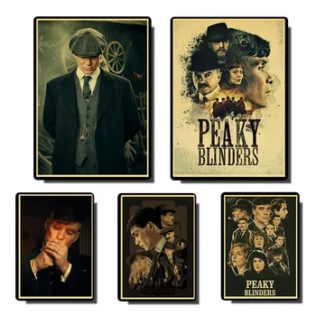 

Vintage posters British high score crime drama Peaky Blinders poster Prints Wall Painting Poster Home Decoration