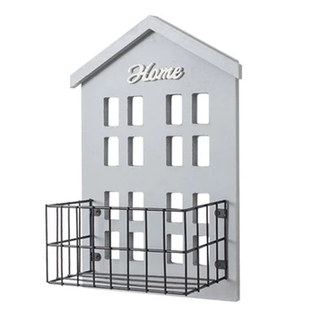 

Wood Wall Mounted Key Holder Mail Letter Holder Key Storage Rack Organizer Decorative Rack for Entryway, Kitchen, Office