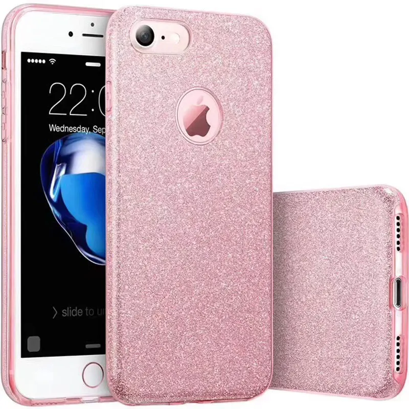 Чехол для iPhone 7 8 Plus plus X XR XS Max 11 Pro 12 Mini SE 2020 6 6S блестящий чехол девушек розовый