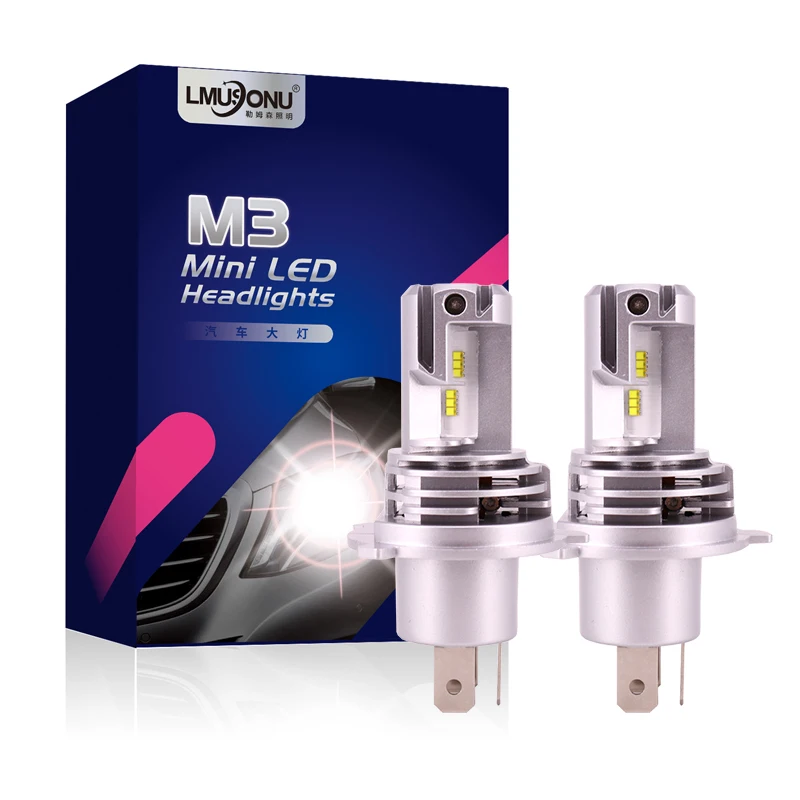Lmusonu H3 H4 H7 H11 Mini M3 светодиодная фара для автомобиля все в одном ZES Chips 5000LM передние