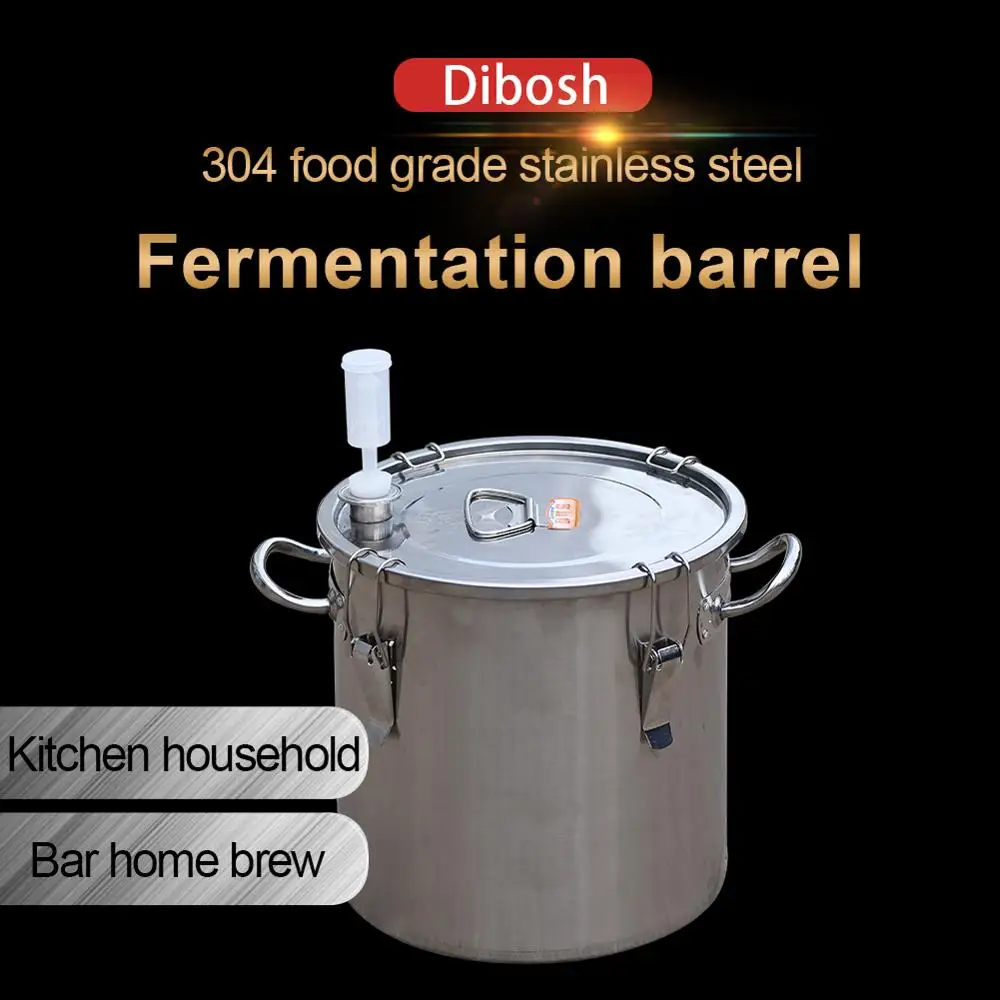 

New 304 Single bottom stainless steel home brewing fermentation sealed Barrel beer wine grain oil and rice flour storage barrel