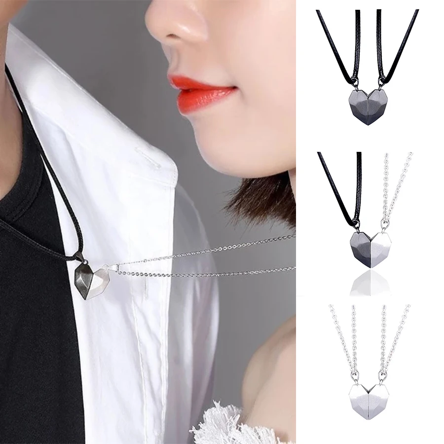 To My Boyfriend Magnetic Couple Necklace Set 2pcs, Magnetic Chain Neck -  Custom Giant