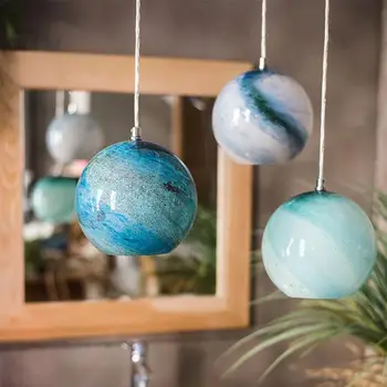 

Nordic Glass earth Pendant Lights Lamp Planet Lighting Living Room Cafe hanglamp kitchen Bedside Bedroom Bar Loft Pendant Lamp