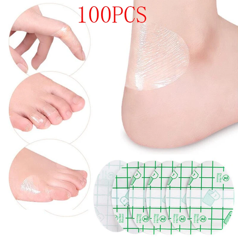 

100Pcs Heel Protector Foot Care Sole Sticker Waterproof Invisible Patch Anti Blister Friction Foot Care Tool