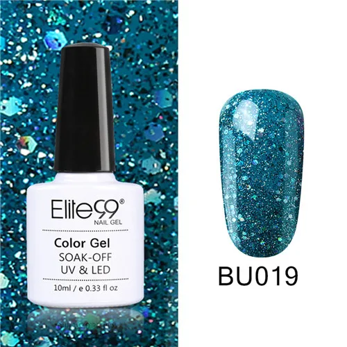 Elite99 10 мл УФ гель лак для ногтей Набор для маникюра геллак Полупостоянный Гибридный лак для ногтей арт от Prime белый гель лак для ногтей - Цвет: BU019