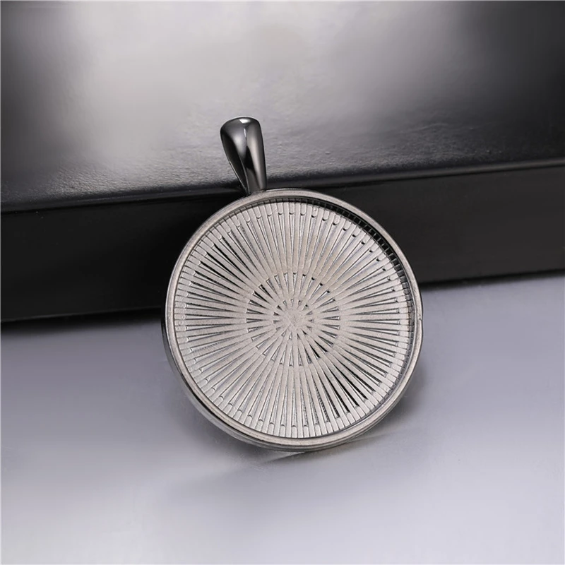60PCS 25mm Cabochon Base Settings Blank Alloy Tray For Jewelry Making DIY Pendant Necklace Choker Keychain Accessories Findings