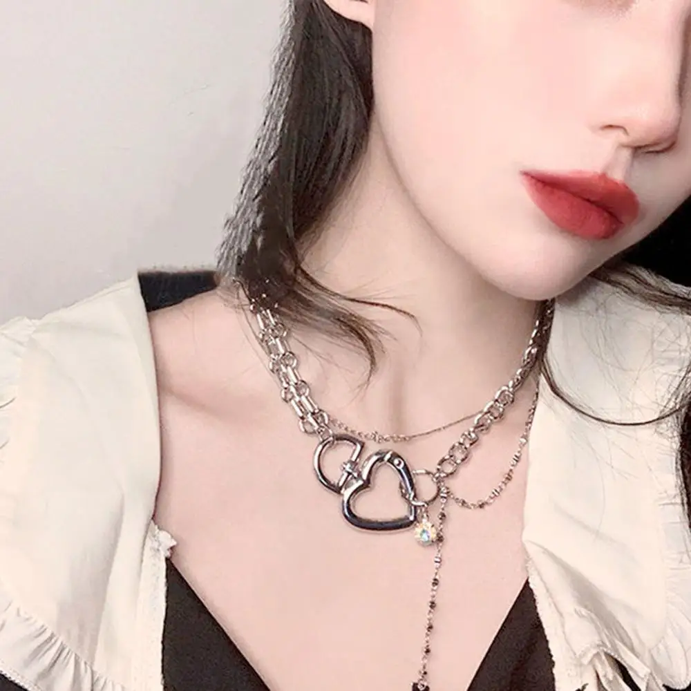Fashion Harajuku Heart Shaped Lock Design Pendant Necklace Chain Padlock On The Neck Choker Women Jewelry Gift | Украшения и