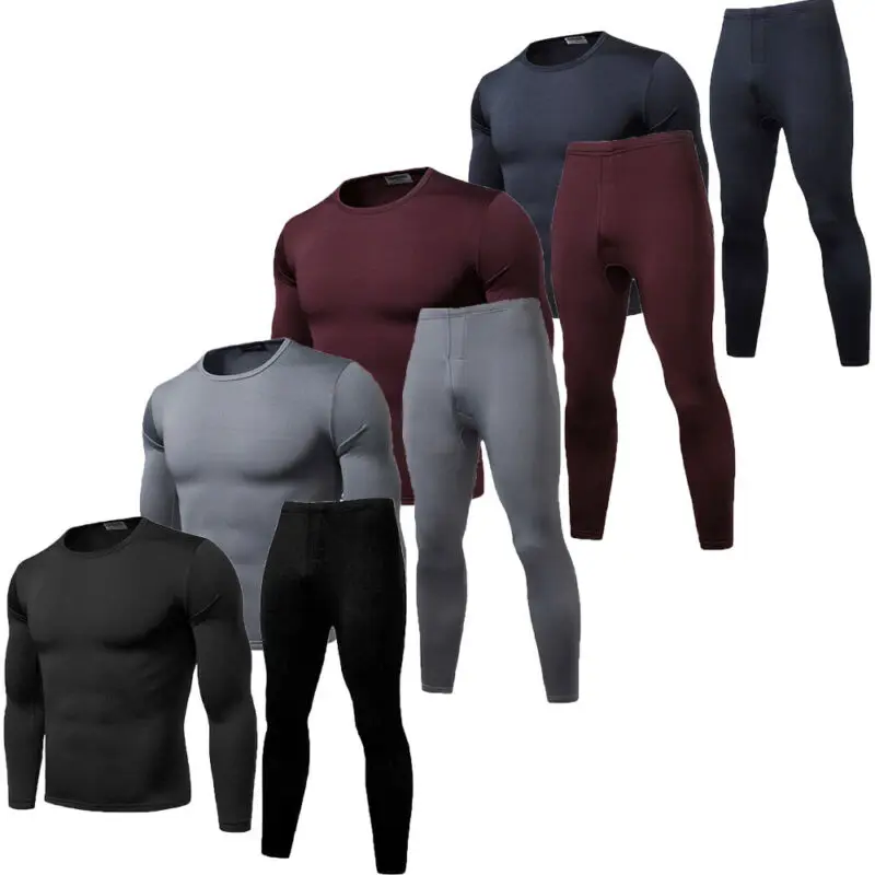 US Men's Winter Warm Ultra-Soft Fleece Lined Thermal Top & Bottom Underwear Set US Men's Winter Warm Ultra-Soft Fleece Lined Thermal Top & Bottom Underwear Set