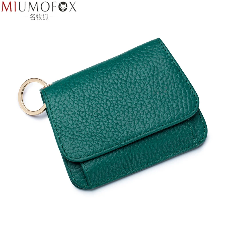 Short Wallet Coin Purses Credit-Card-Holder Designer Womens Fashion Full-Grain Hasp