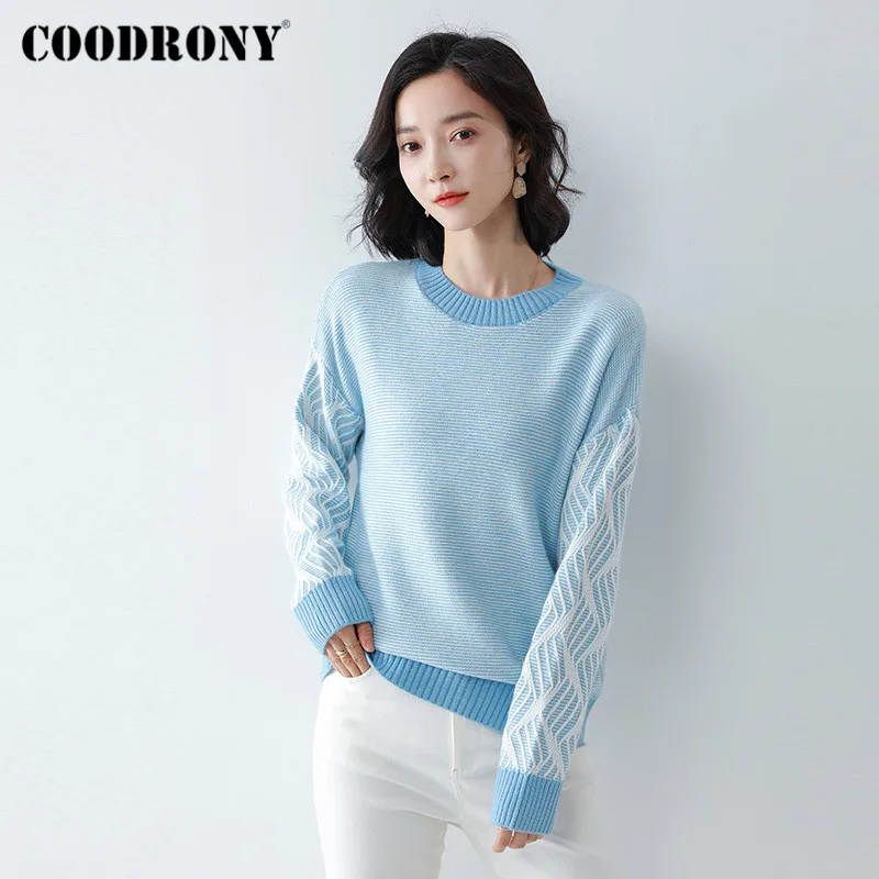 COODRONY Brand Elegant Light Color Slim Pullover Sweaters Female 2020 New Autumn Winter Streetwear Fashion Jumper Women W1163