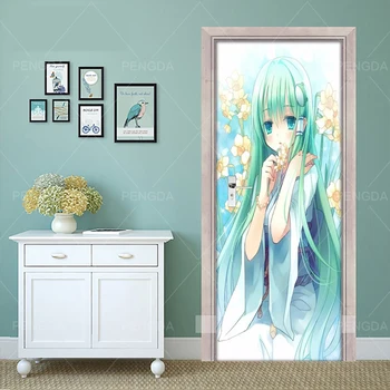 

Print 3D Door Sticker Self Adhesive Decal Animation Demon King Daimao Picture Home Decor For Bedroom Waterproof Paper Art Poster