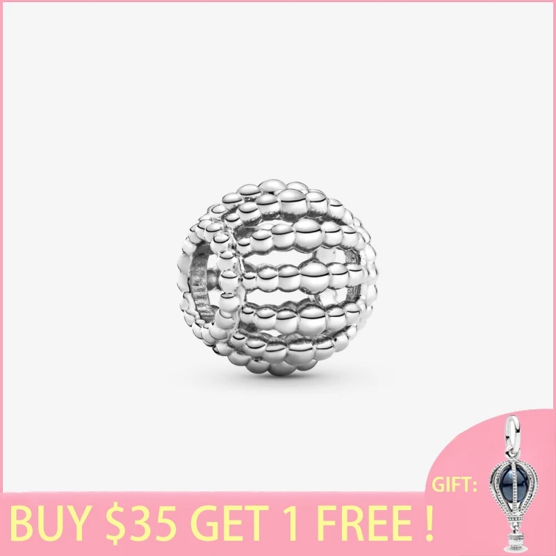 2021 Spring new 100% 925 Sterling Silver Beads Beaded Openwork Charm fit Original Pandora Bracelets Women DIY Jewelry | Украшения и