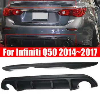 

2 Pcs For Q50 ABS material Car Rear Bumper Diffuser lip Spoiler For Infiniti Q50 4-door Sedan 2013-2017