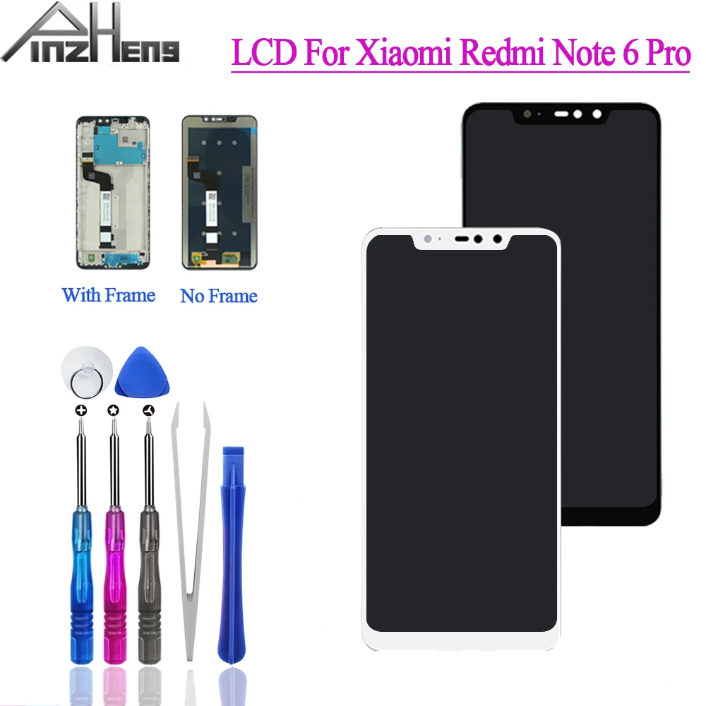PINZHENG AAAA LCD для Xiaomi Redmi Note 6 Pro дисплей сенсорный экран Рамка Замена дисплей|Экраны
