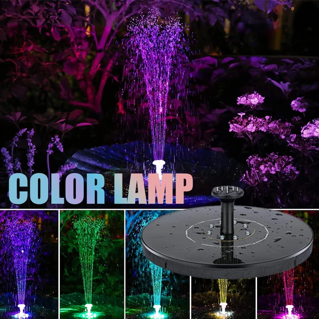 Led Napenergia -Szökőkút Medence Akkumulátor 1200Mah Vízesés Szökőkút Kerti Dekoráció Kültéri Madárfürdő Úszó Víz Udvar - Image 2