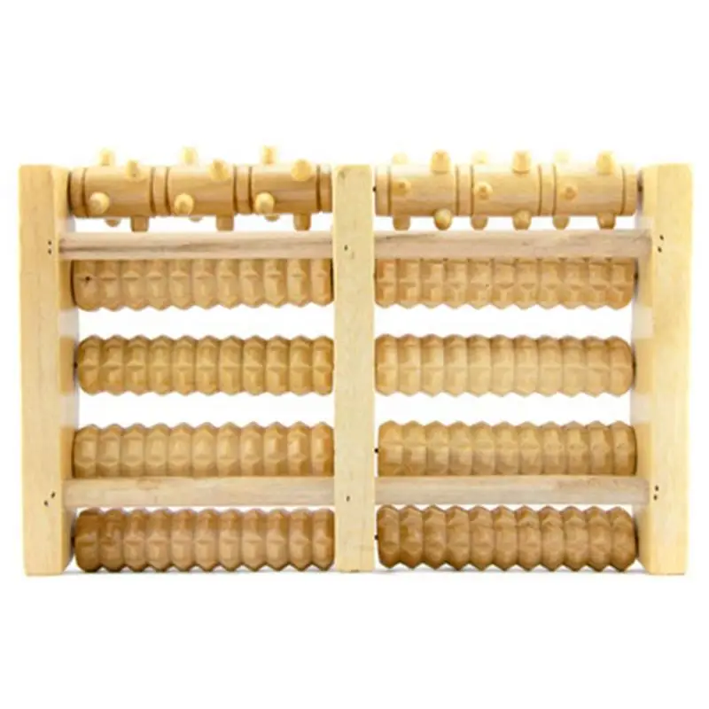 

Newly Dual Wooden Foot Massager Roller Relaxation Plantar Fasciitis Heel Arch Stress Relief Massager Foot Care Larger Size