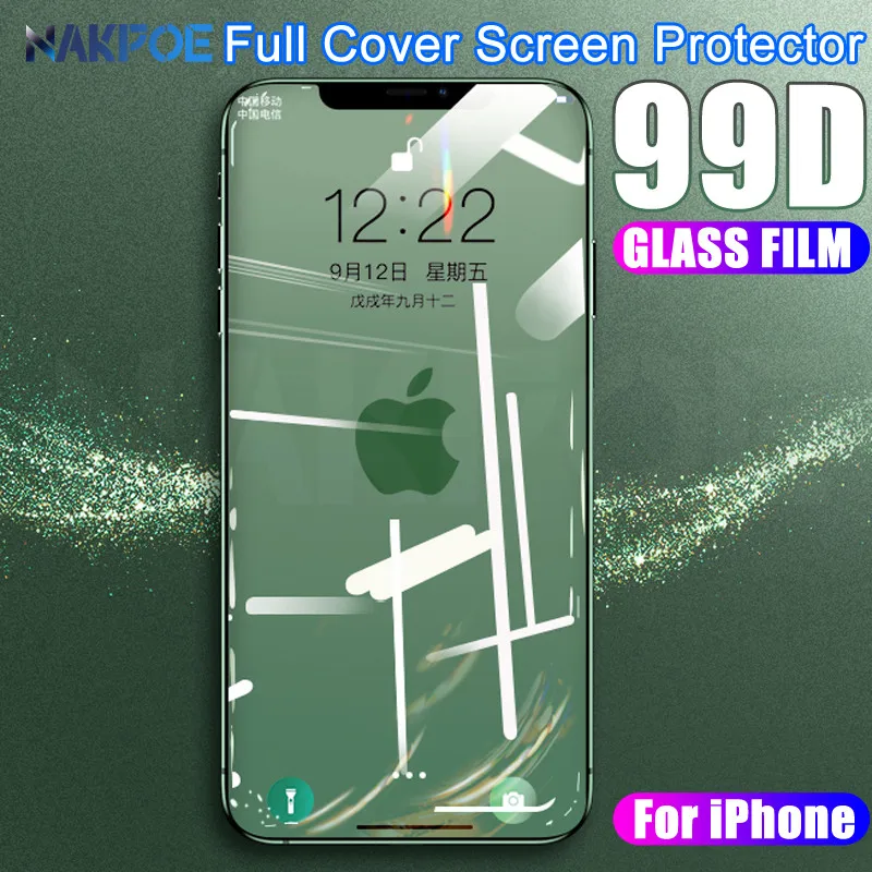 

99D Full Cover Tempered Glass For iPhone 7 8 6 6s Plus X XR XS Max Screen Protector Film For iPhone 11 Pro Max Protective Glass
