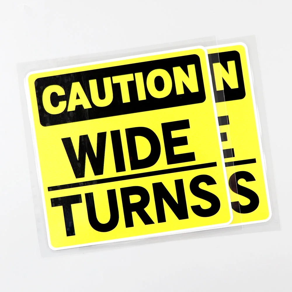 Yjzt 13.1cm×12.9cm Caution Wide Turns Decal Warning Pvc Car Sticker  12c-0108 - Car Stickers - AliExpress