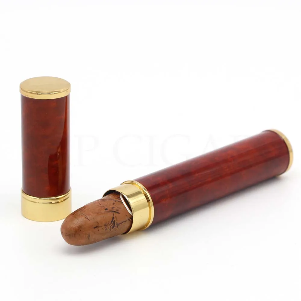 

COHIBA Pocket Cigar Tube Case Travle Portable Cigars Humidor Jar Mini Metal Cigarette Case For 1 Cuban Cigar Accessories