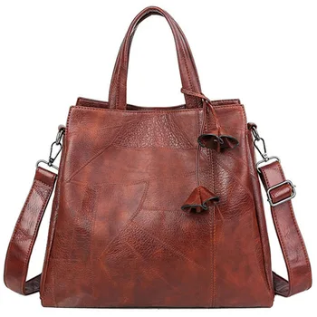 

2020 Women tassel Ornaments Totes Patchwork Handbag Party Purse Ladies Messenger Crossbody Shoulder Bags Women Handbags