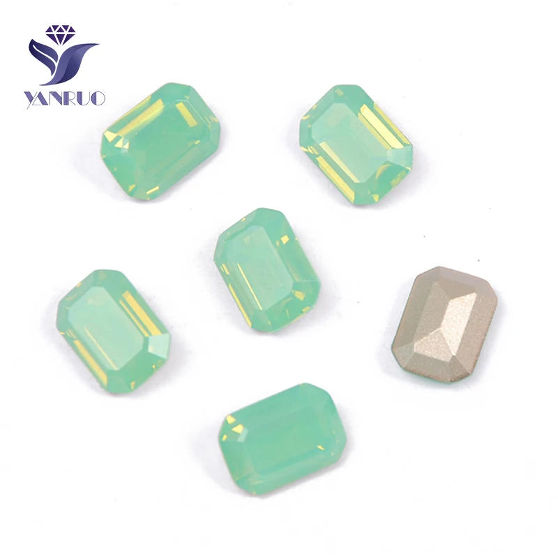 Pacific Opal Yanruo 4610 восьмиугольная страз свободные кристаллы сшитые хрустальные стразы для рукоделия стразы на декоративной одежде - Color: Pacific Opal