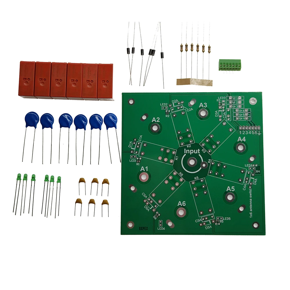 

6-way DIY Kit 6:1 Coax Remote Antenna Switch SO-239 1.8MHz--60MHz