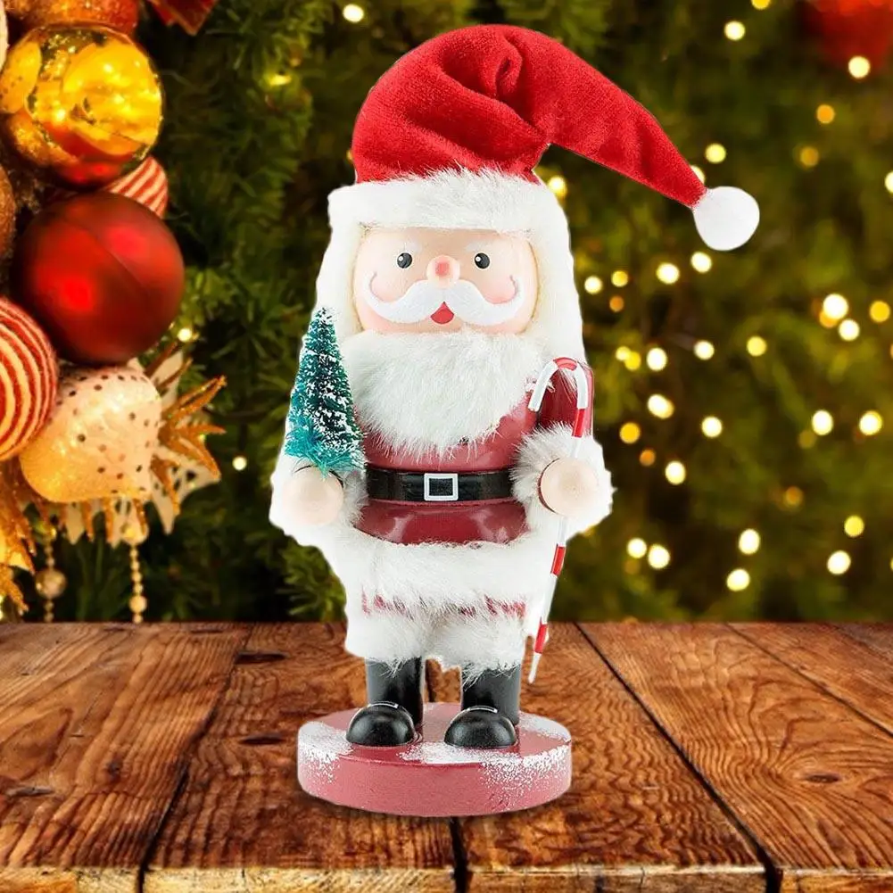 

Wooden Santa Nutcracker Cute Desktop Window Decoration New Year Merry Christmas Gift Santa Claus Nutcracker Christmas Decoration