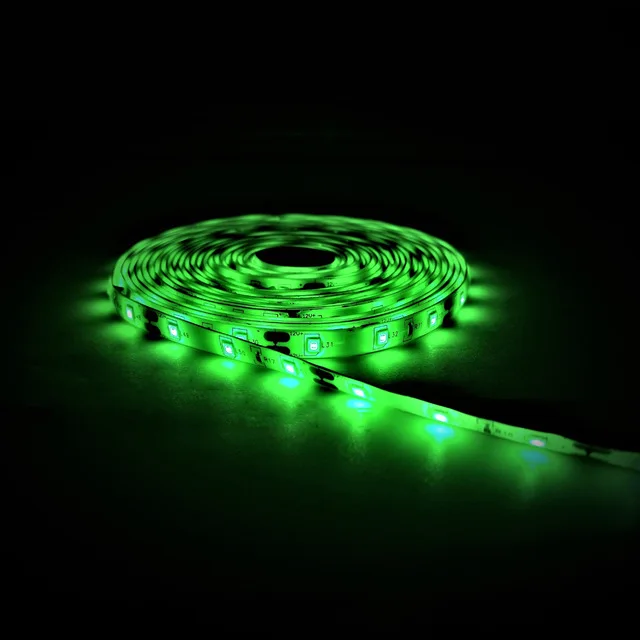 12 В постоянного тока Вольт Светодиодный светильник лента 2835 RGB Водонепроницаемый 1-5 м 12 В постоянного тока 60 светодиодный/м RGB светодиодный лента лампа диод Гибкая ТВ ПОДСВЕТКА - Испускаемый цвет: Green
