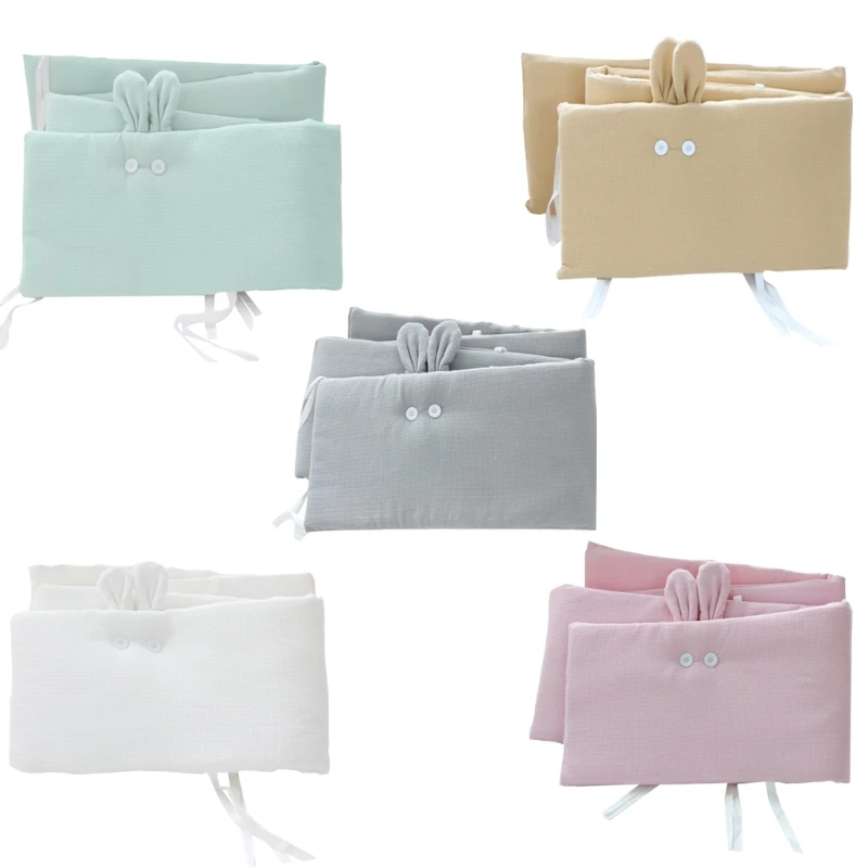 

2023 New Baby Bed Crib Bumper Wrap Around Protection Breathable Newborn Baby Cot Bumper