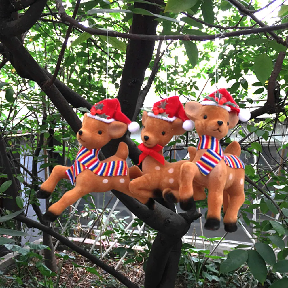 

Pendant Plush Decoration New Year Gift Elk Doll Deer Decor Ornament Xmas Cute Christmas Reindeer