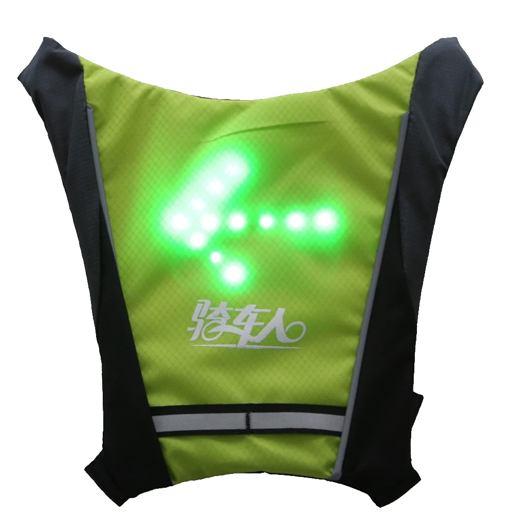 Activities Outdoor Camping Safety Rechargeable LED Light Emitting Remote Control Multi Function Warning Wireless Cycling Vest
