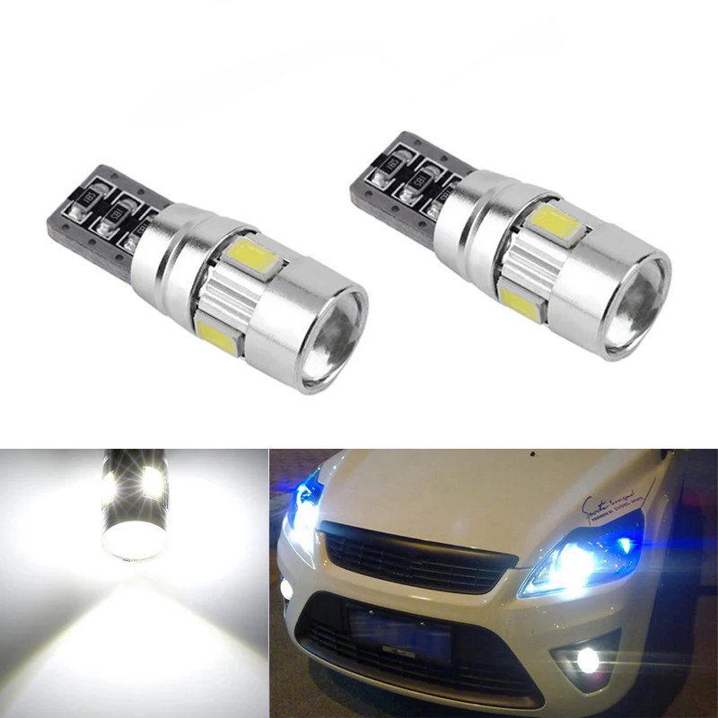 2 светодиодный автомобисветильник светодиодные ламсветильник T10 W5W для Ford Focus 1
