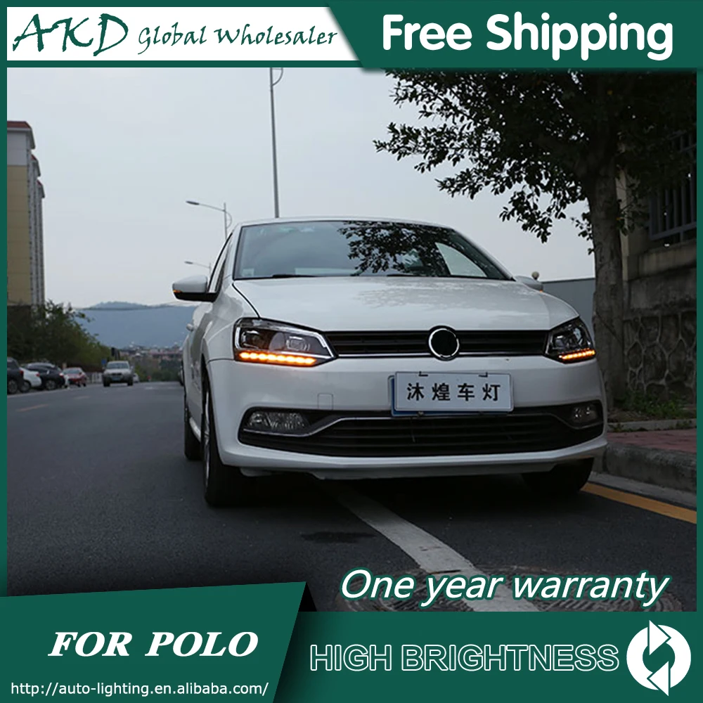 AKD автомобильный Стайлинг для 11 18 VW Polo новые фары СВЕТОДИОДНЫЙ DRL биксеноновый