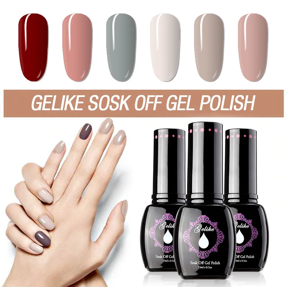 

Gelike UV Gel Nail Polish Lucky 15ml Soak Off Colorful UV Gel Nail Polish Long Lasting Varnish Gel Nail Art