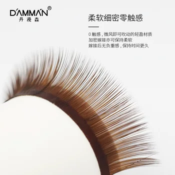 

False Eyelashes Fashion Caramel Taiwan Hot Selling Flowering Close Packed Planting Brown Coffee Eyelash Beauty