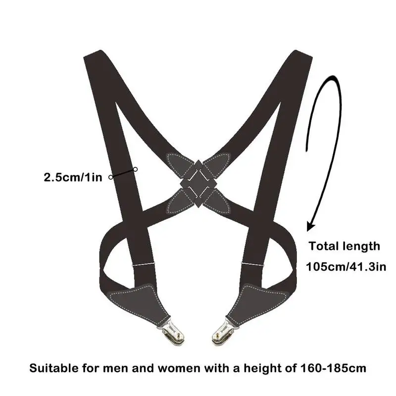 Adjustable X-Back Men's Suspenders with Durable Shirt Clips11