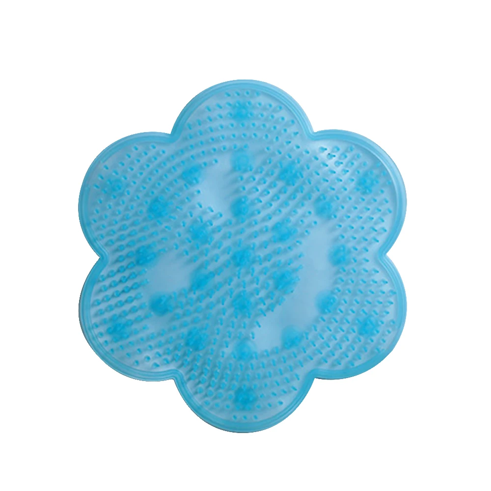 Lazy Bath Massage Pad Silicone Suction Cup Bathroom Shower Mat Non-slip Rug Home Relax Feet Dead Skin Remover Cleaning Brush 3 - Цвет: 4
