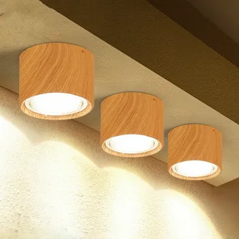 

European style creative bar living room study room interior simple decoration wood wall hanging ceiling spotlight WF107