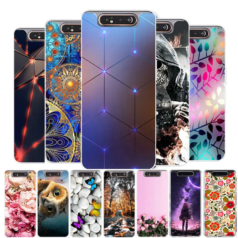 

For Coque Samsung A80 Case Silicone Painting TPU Soft Back Cover Phone Case on For Samsung Galaxy A80 A 80 A805F A90 Fundas 6.7